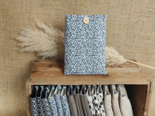 Charger l'image dans la galerie, Pochette à livre "liberty bleu"