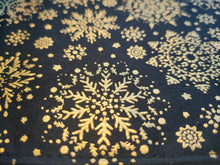 Charger l'image dans la galerie, 1 Serviette de table Noël "Flocons dorés"