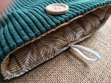Charger l'image dans la galerie, Pochette à livre "Velours côtelé Vert"