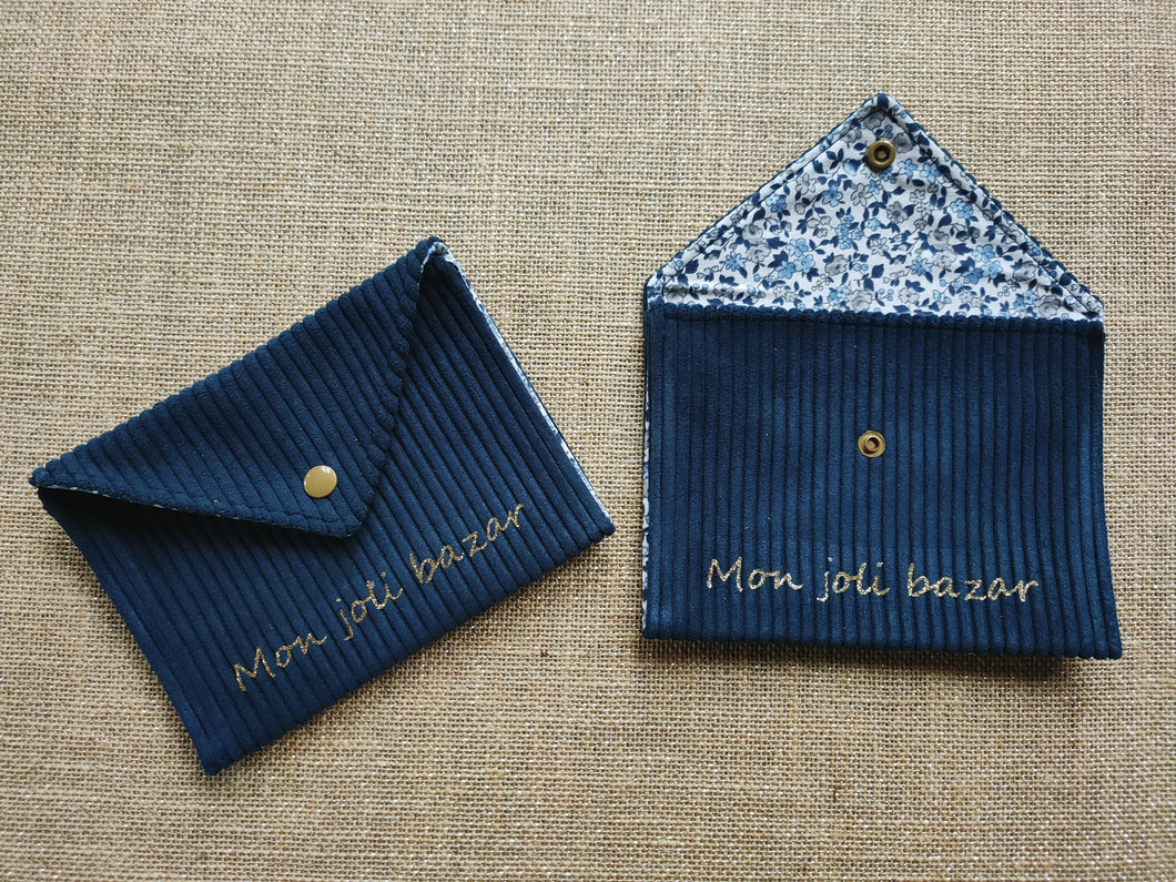 Pochette velours côtelé 