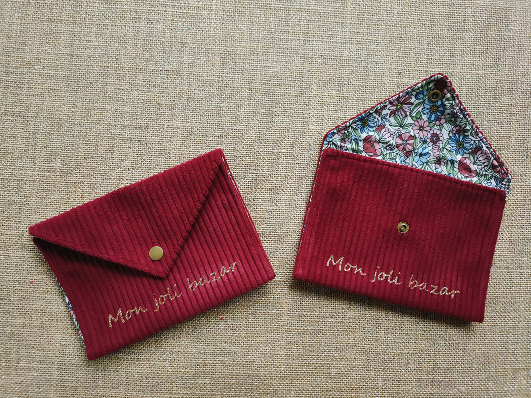 Pochette velours côtelé 