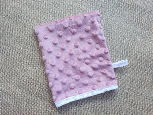 Gant démaquillant Minky "Vieux rose"