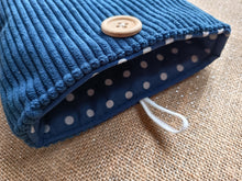 Charger l'image dans la galerie, Pochette à livre "Velours côtelé Bleu"
